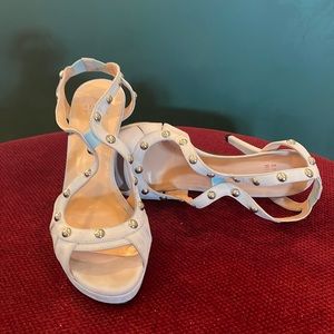 Stuart Weitzman Azure blue studded heels